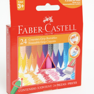 Crayones Grip Borrable Triangular 24 Pieas Faber Castell
